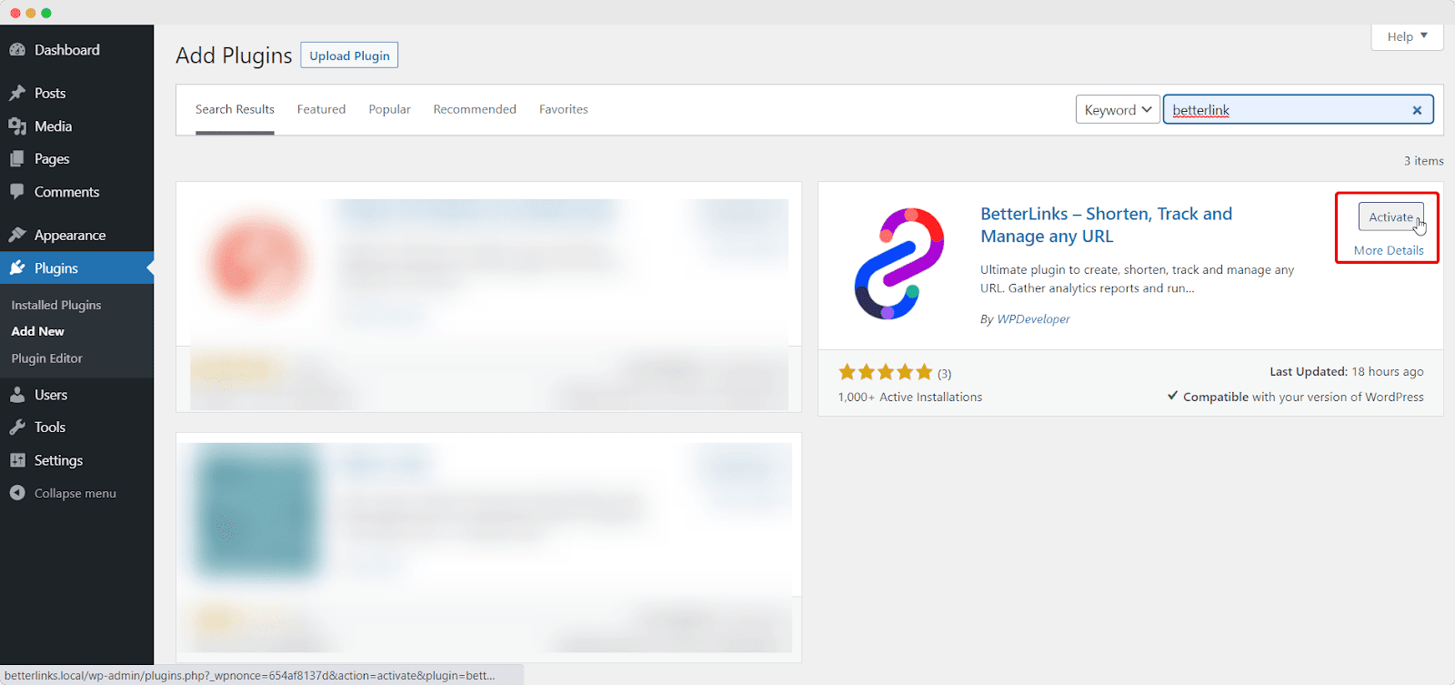 Install & Activate BetterLinks