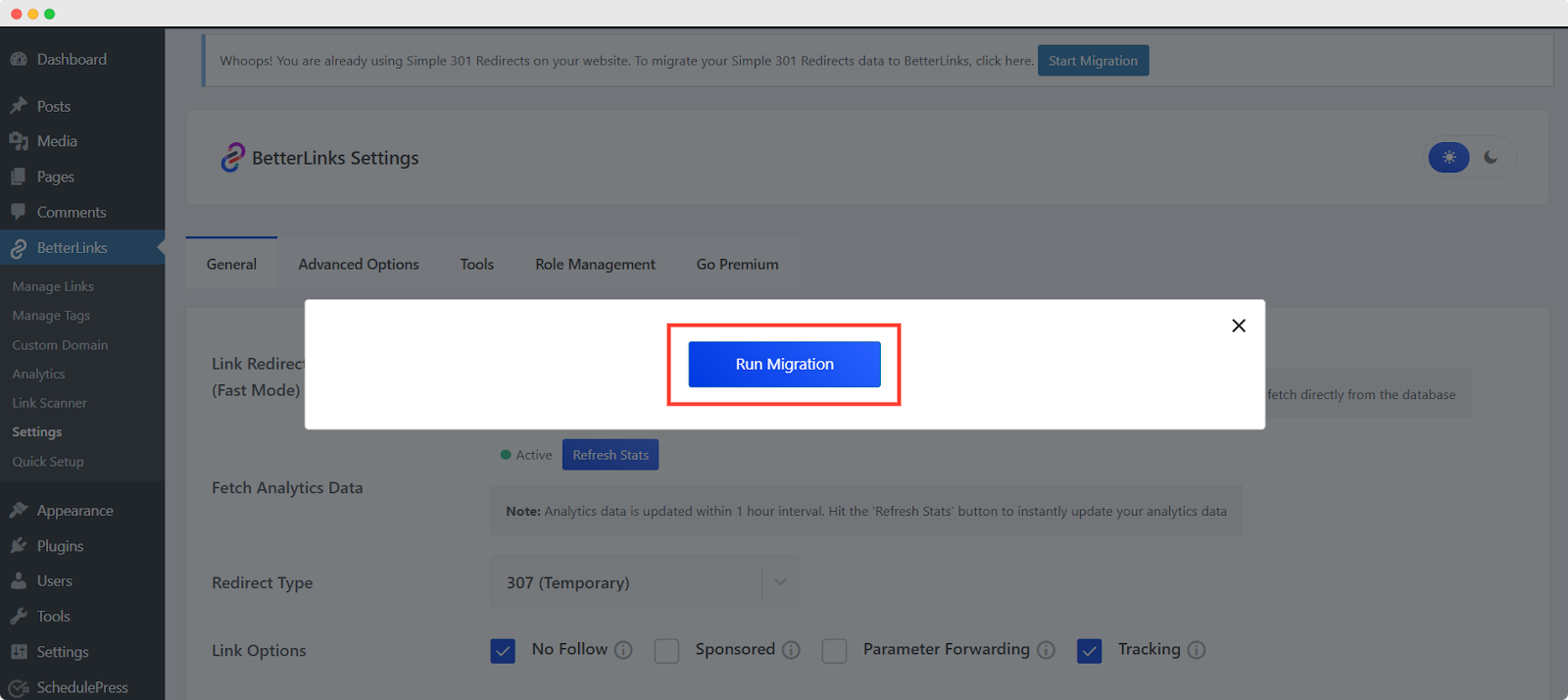 Strat Migration From Simple 301 Redirects Links To BetterLinks