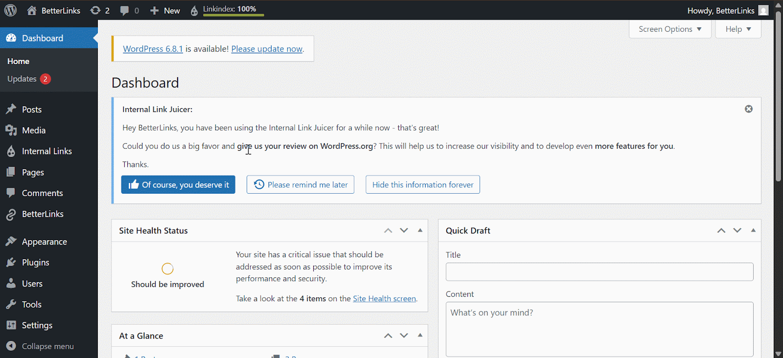 add nofollow to your affiliate links using BetterLinks