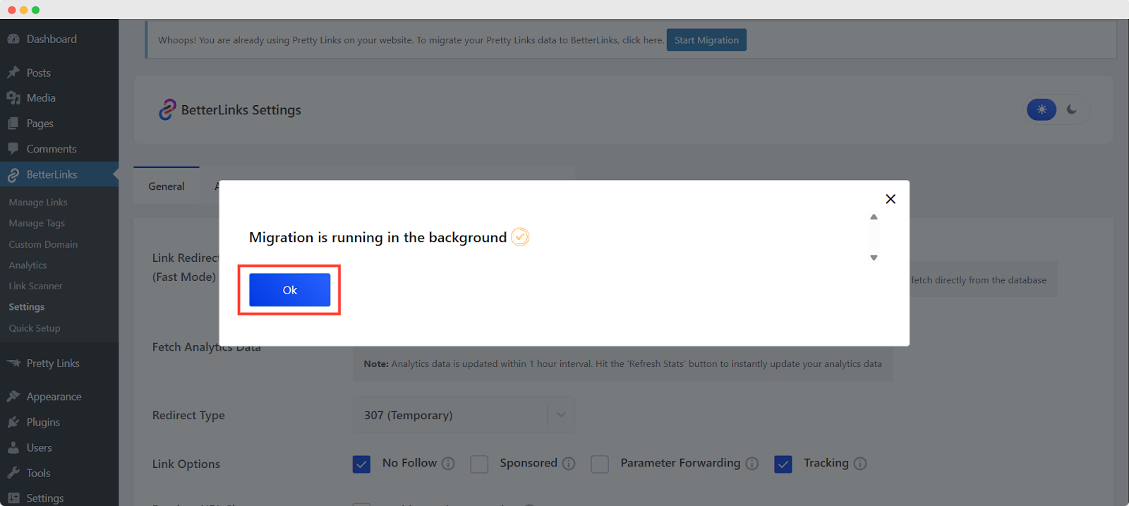Import Pretty Links' Links To BetterLinks