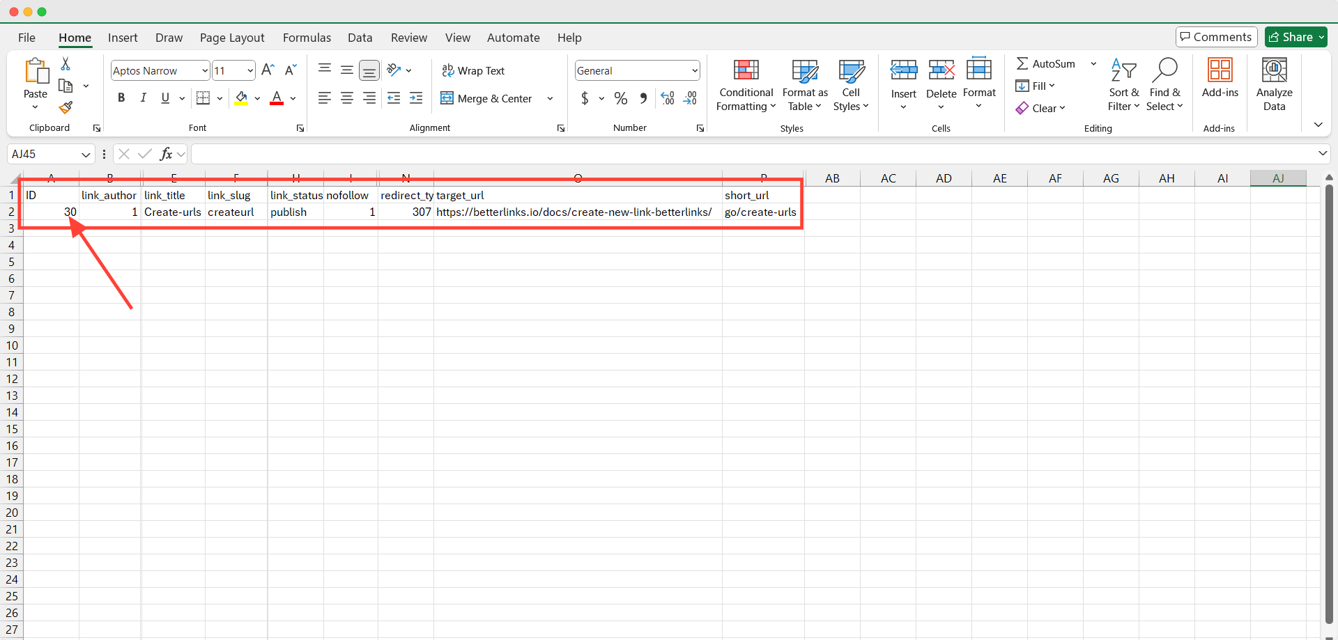 Edit or Customize the Link