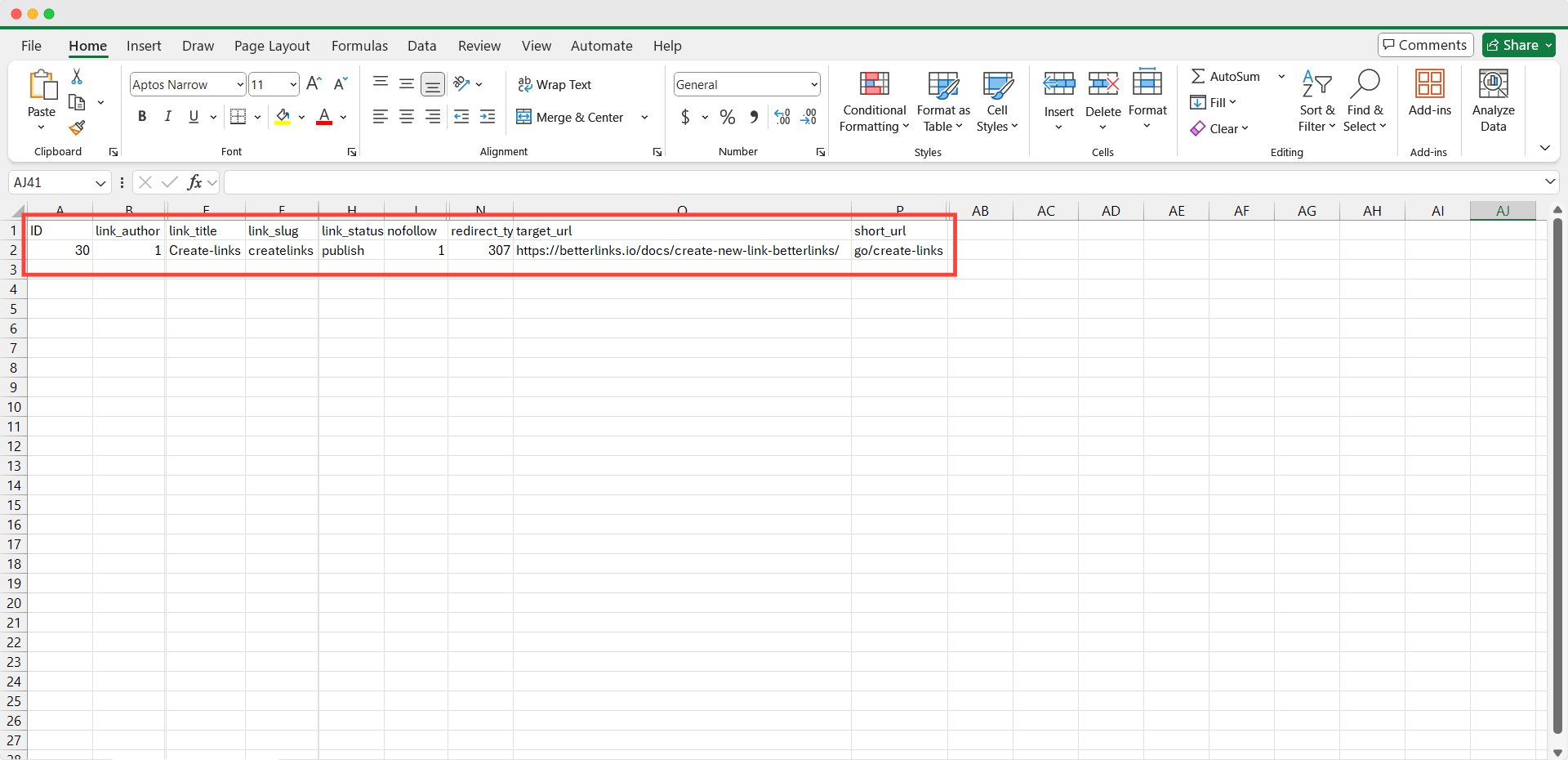 Customize the Exported CSV