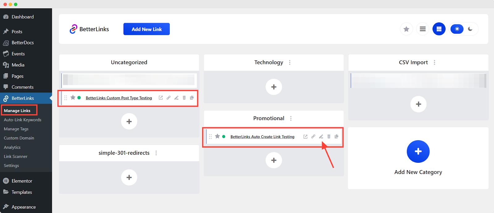 Manage Your Auto-Generated Links