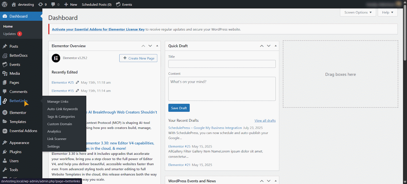 Add & Manage Categories In BetterLinks