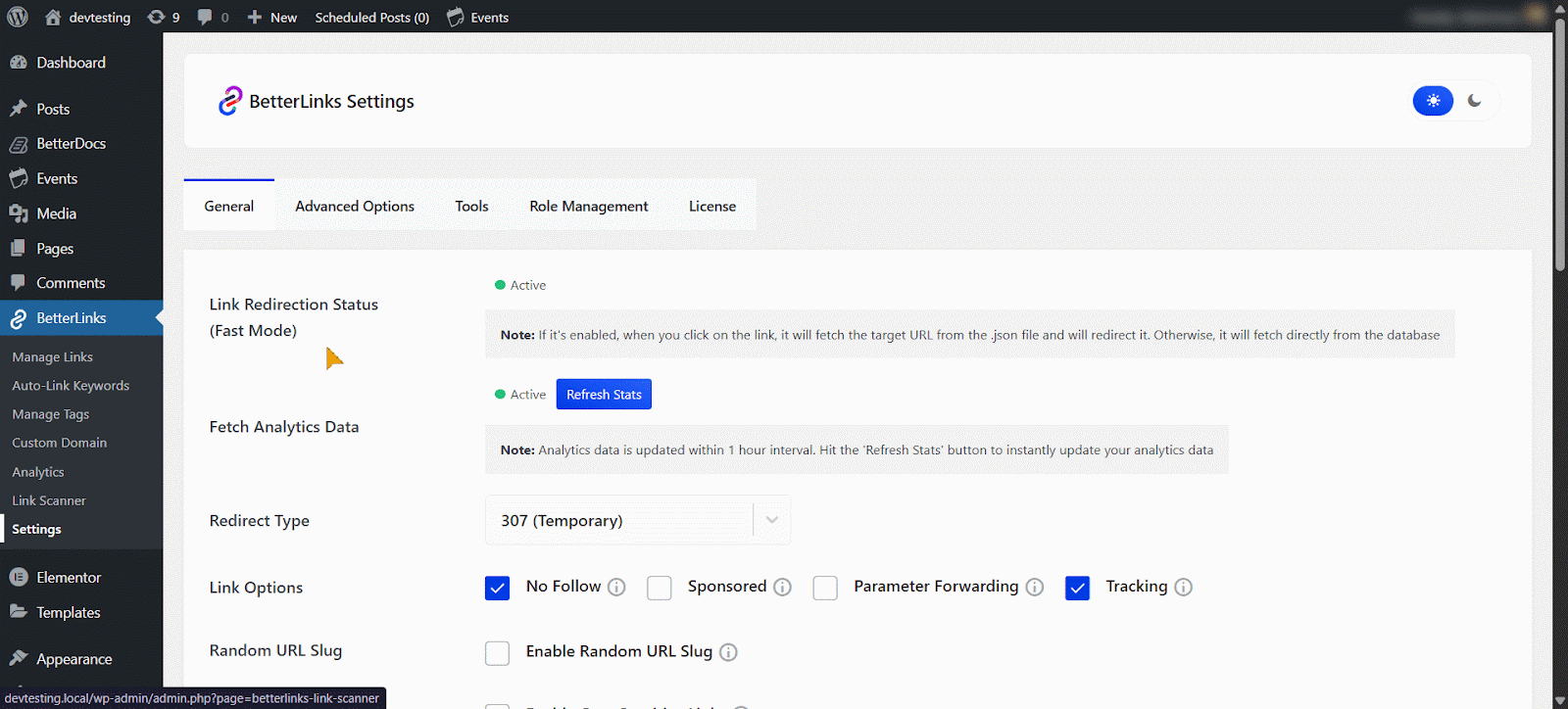 Enable auto-create links
