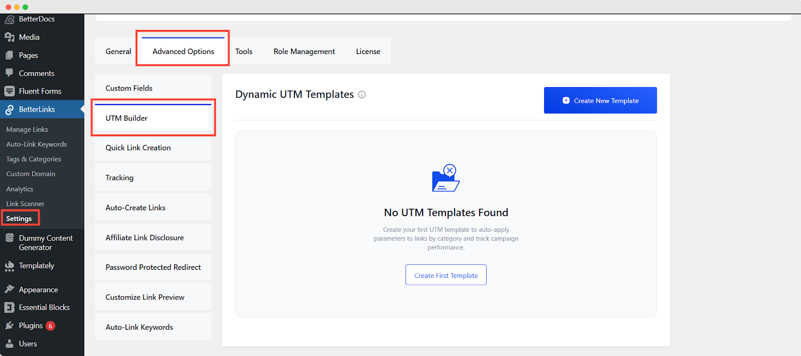 Create UTM Templates