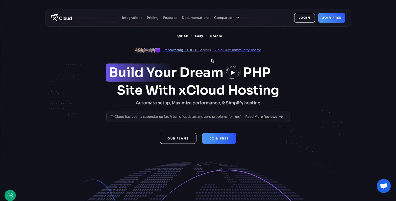 xCloud hosting for your affiliate marketing website