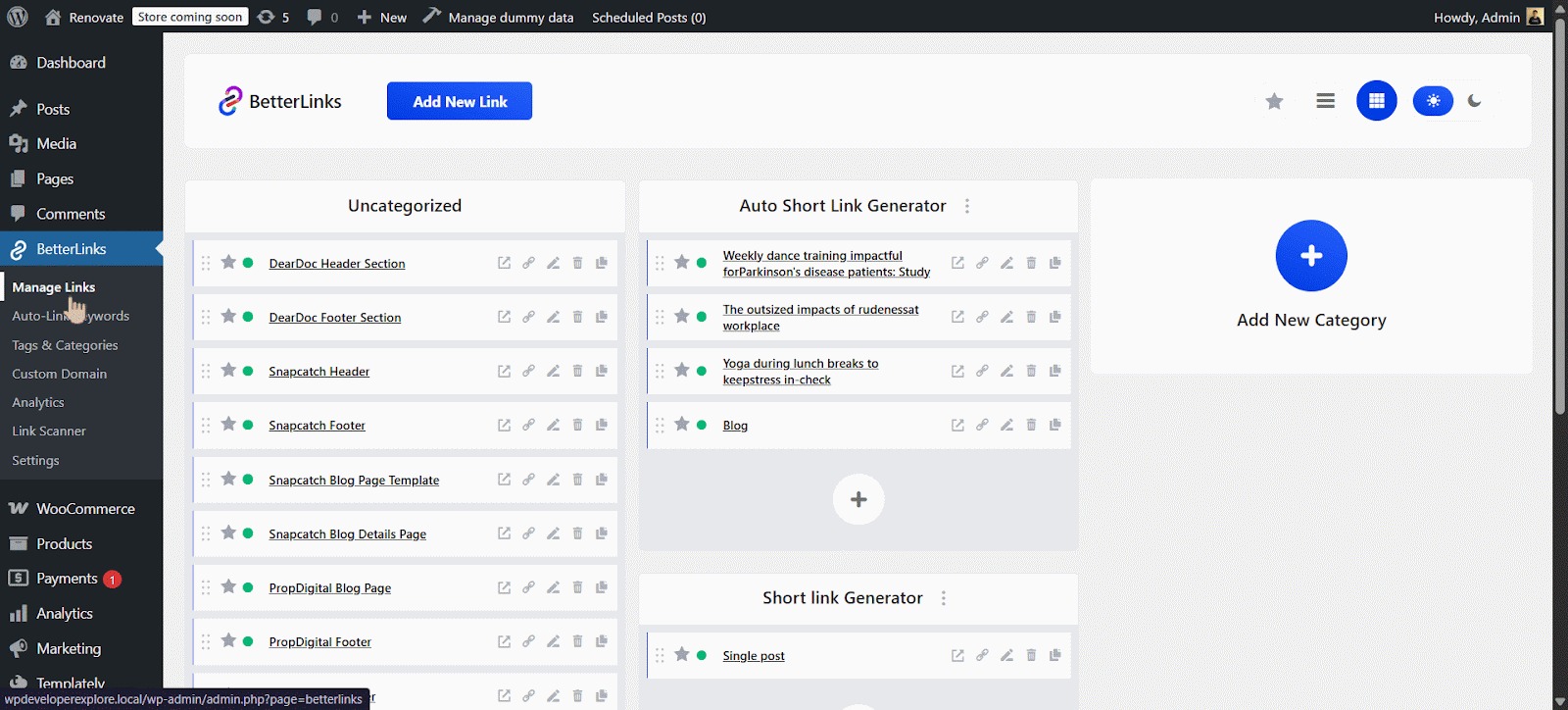 Final Outcome of How to Generate Short Links Automatically with BetterLinks