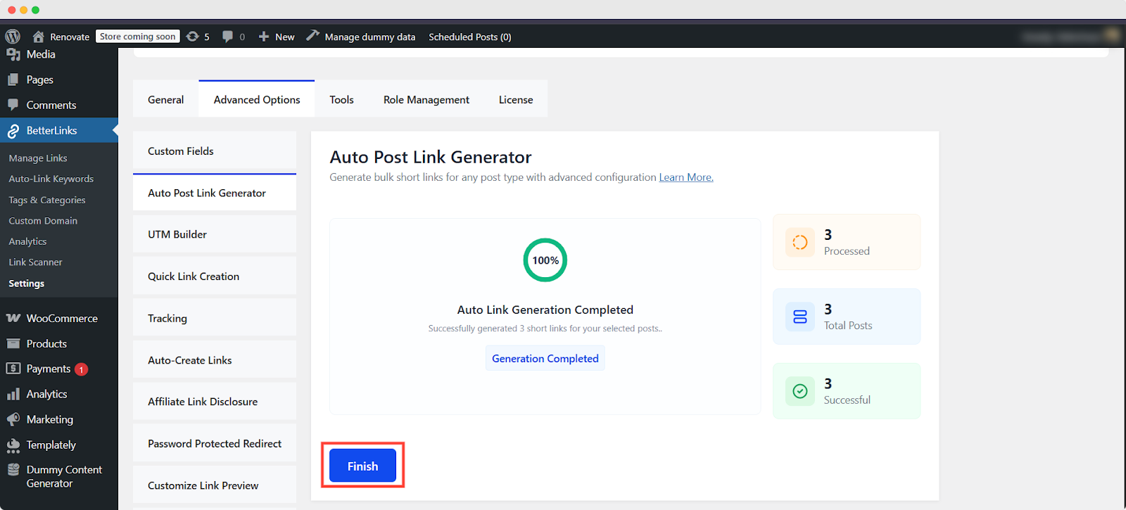 Auto Link Generation Completed