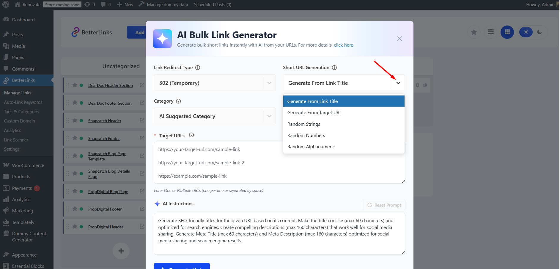 Short URL Generation