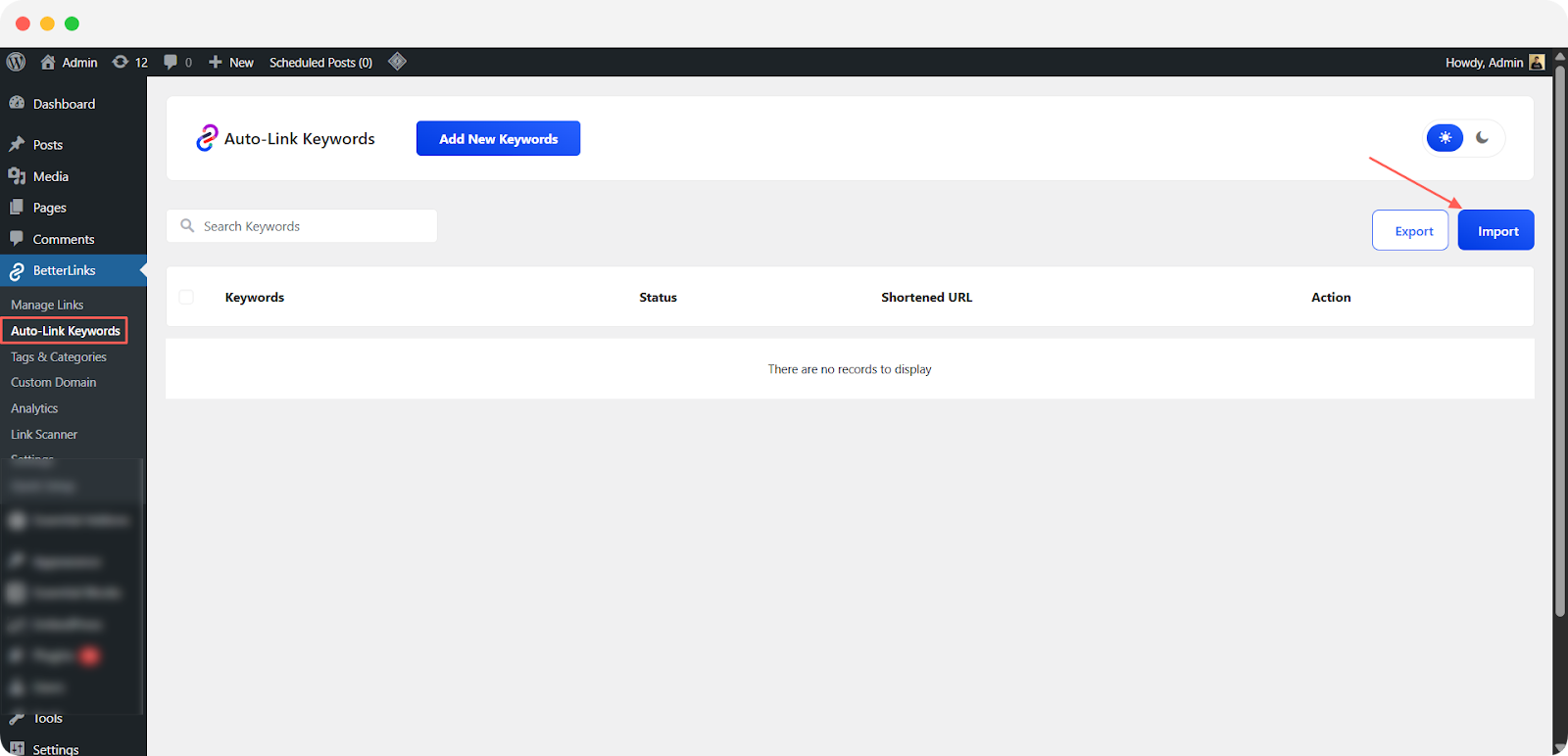 Link Keywords Using Auto-Link Keywords Import