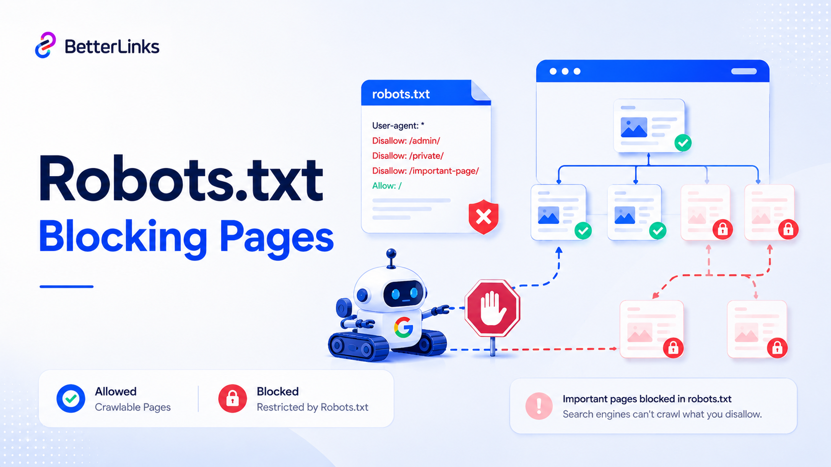 Technical SEO Guide: Crawlability Problems & Quick Solutions 3 Important Pages Blocked by Robots.txt